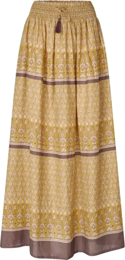 Dame, Skjørt, Gul, 2XL