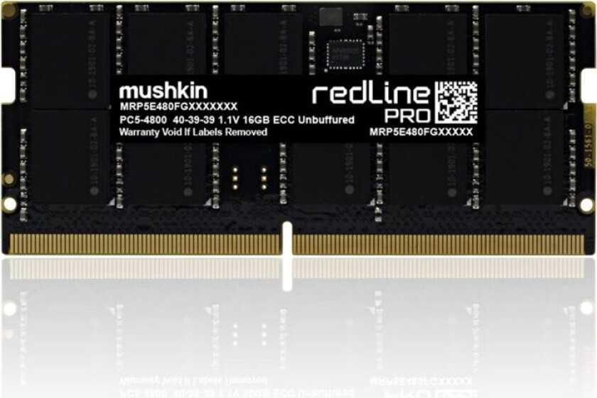Mushkin Redline Pro - Ddr5 - Modul - 32 Gb - So Dimm 262-Pin - 2400 Mhz / Pc5-38400 - Cl40 - 1.1 V - Ecc
