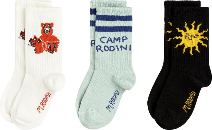 GOTS Camp Rodini 3-pakning Sokker Multi | Gul | 20-23 EU