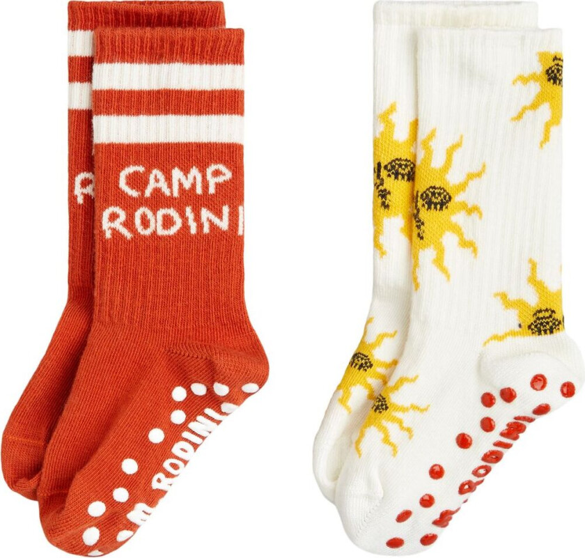 GOTS Sun 2-pakning Med Sklisikre Sokker Multi | Hvit | 24-27 EU