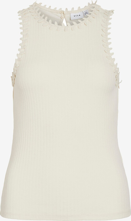 Topp viBabia Leaf O-neck S/L Top - Grå