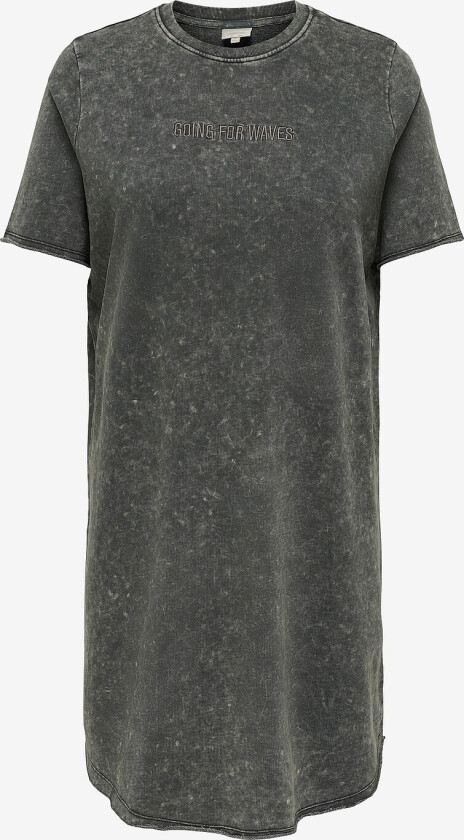 T-shirtkjole carAston S/S O-neck Sweat Knee Dres - Svart