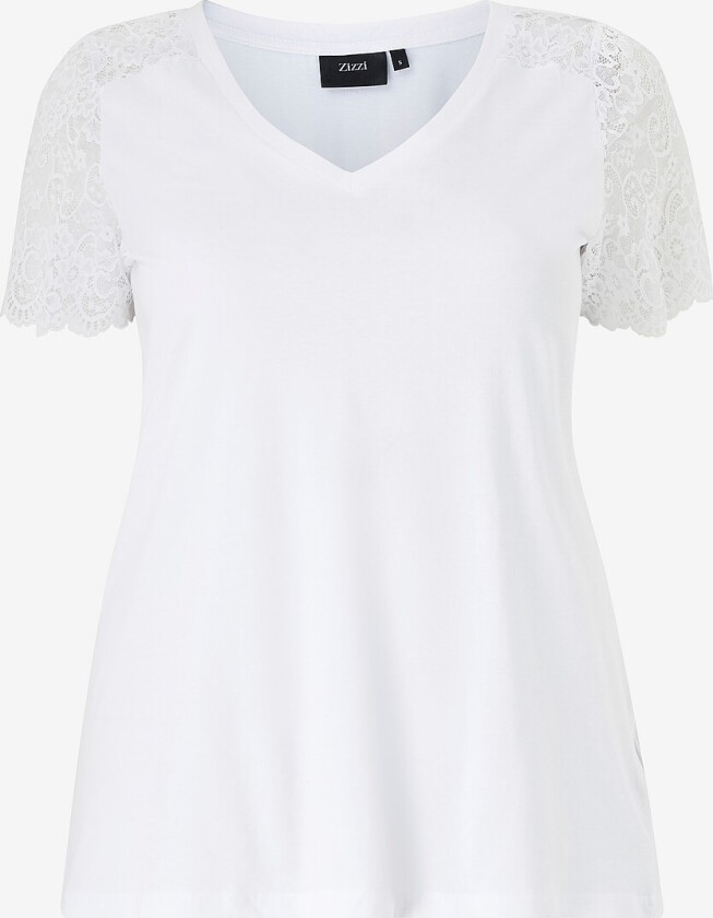Topp mBrynn S/S Straight Tee - Hvit