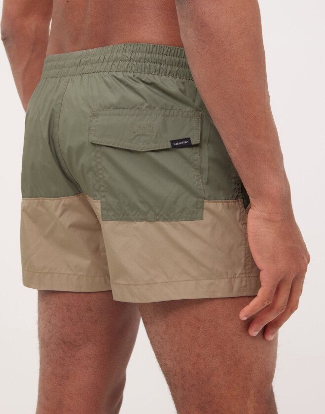 Short Drawstring Badeshorts Brun