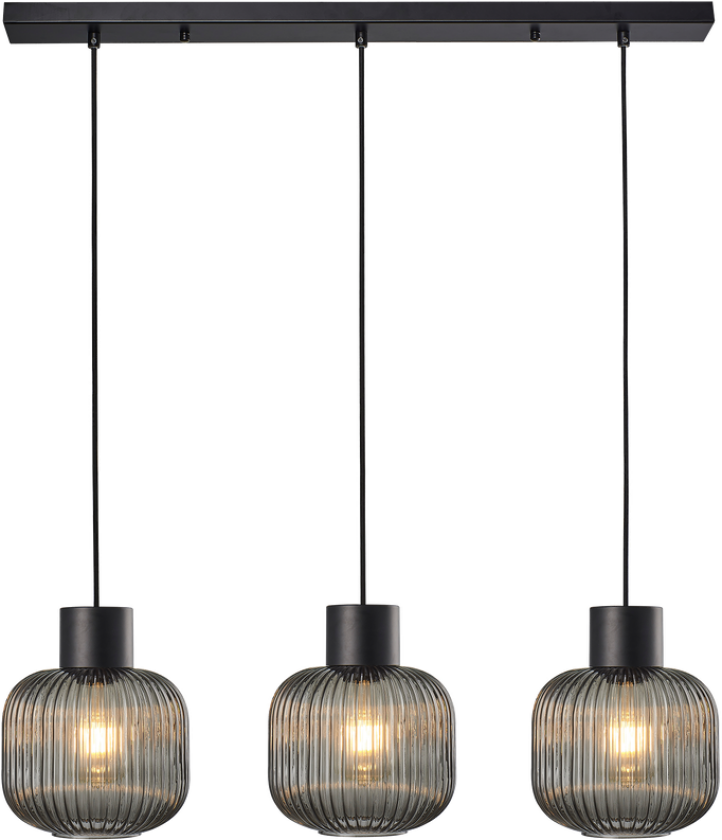 Pento takpendel 3-lys - Røykfarget