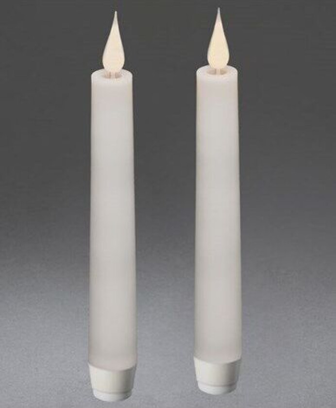 Vokslys LED 2-pakk. Hvit. 3D. Fjernkontroll. 1872-210