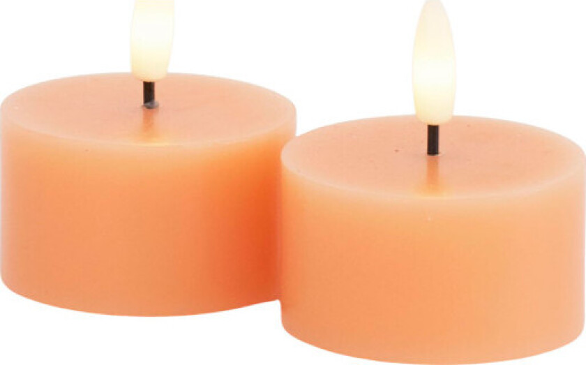 Sille LED telys, batteri, oransje