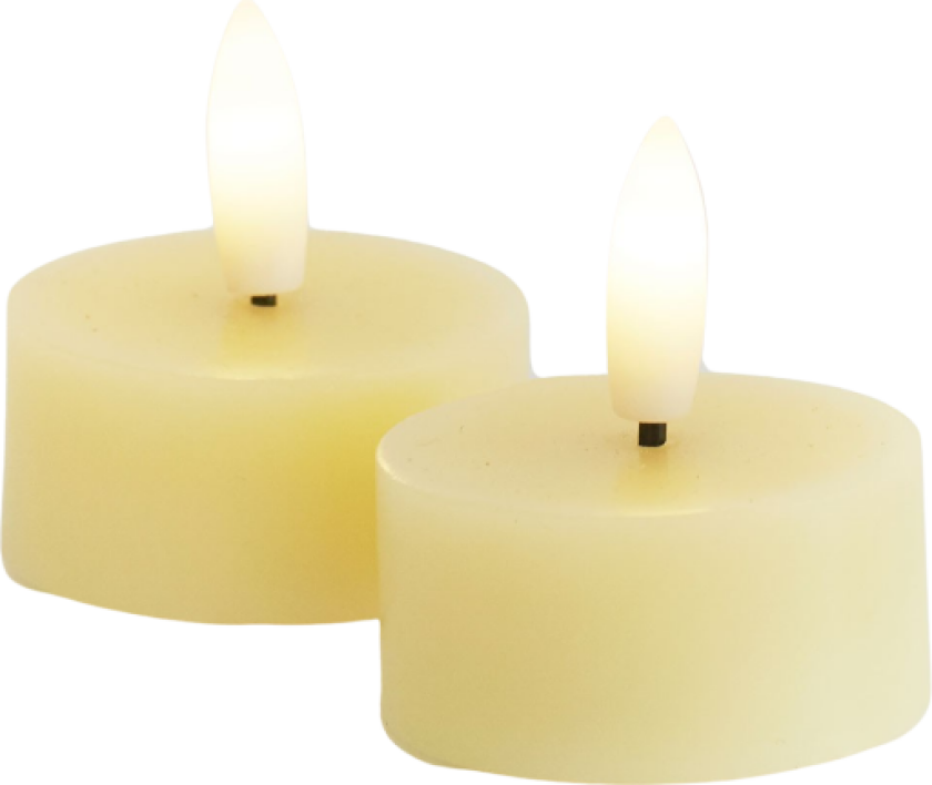 Sille LED telys, batteri, gul
