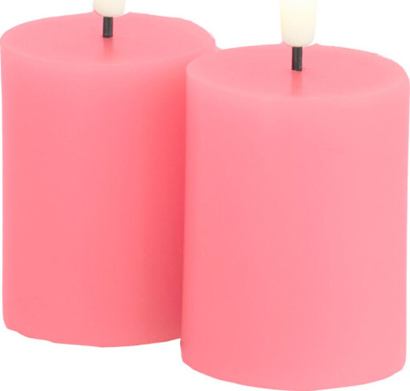 Sille LED kubbelys, batteri, rosa