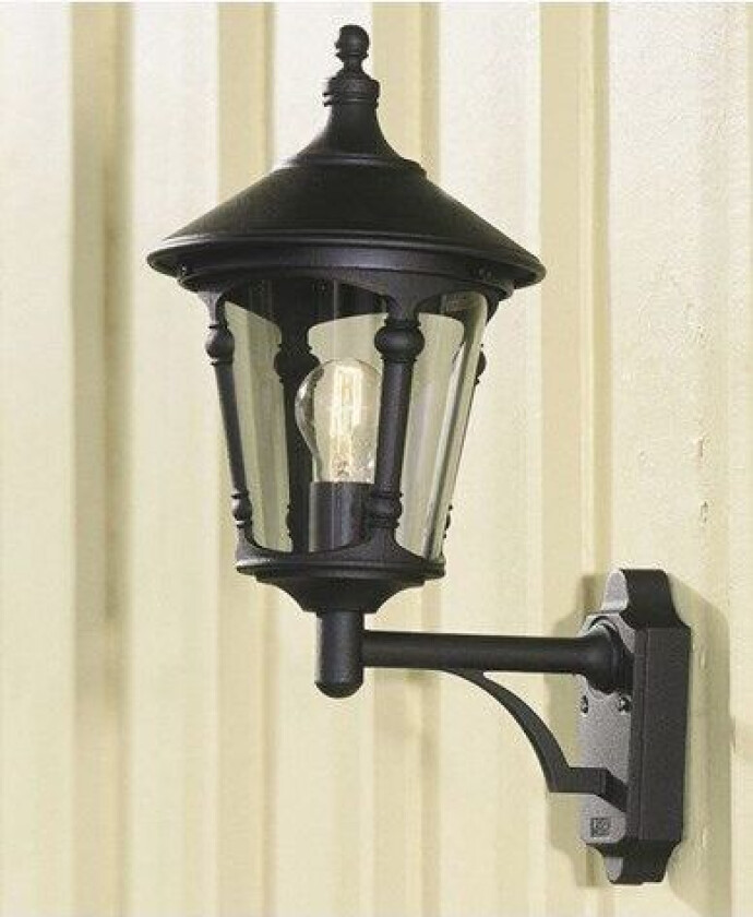 Virgo vegglykte opp E27 svart