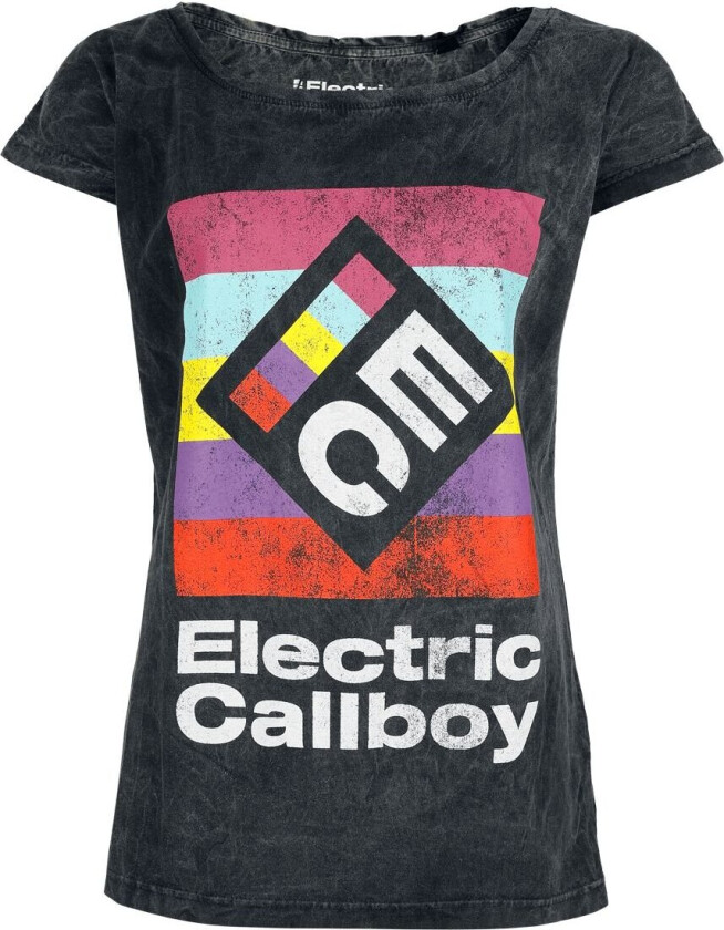 T-skjorte - Square Logo - S til 4XL - Damer - grå