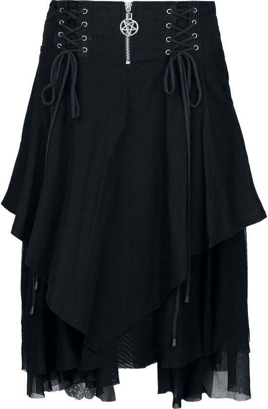 Goth Middellangt skjørt - Mali Skirt - XS til XXL - Damer - svart