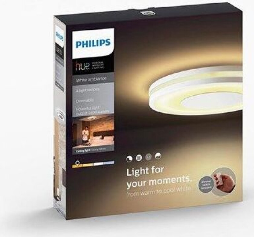 Hue Being ceiling lamp white 1x32W 230V. Inkl switch