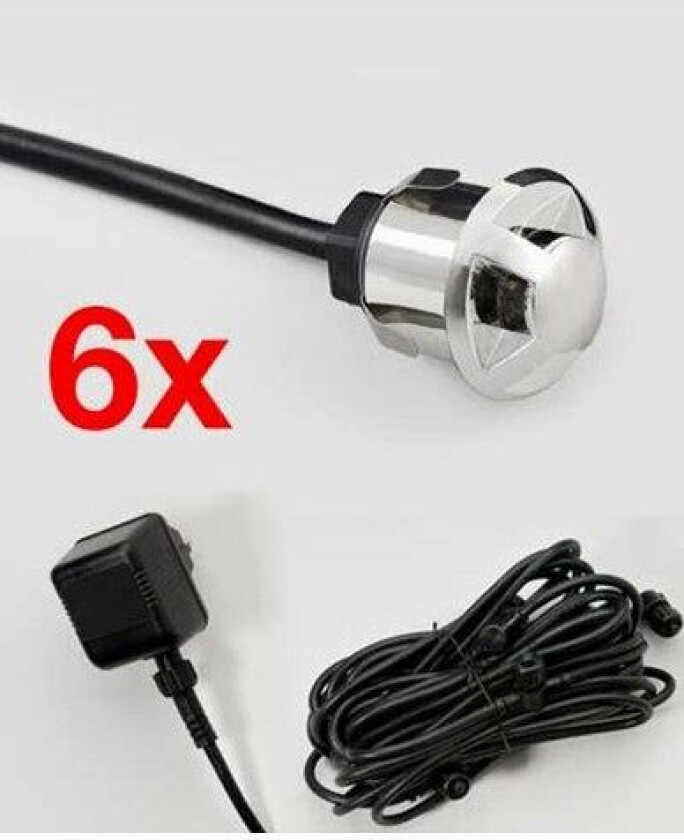 Markspot mini LED välvd topp ink transformator 12V 6st/set. 7467-000