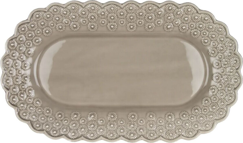 Ditsy ovalt serveringsfat Greige (beige)