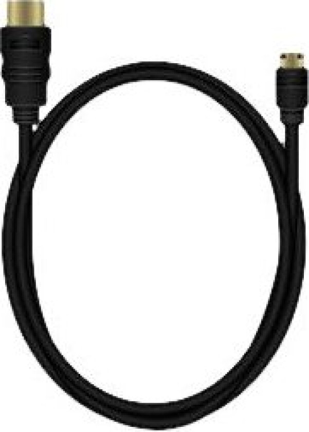Mediarange - Hdmi-Kabel Med Ethernet - Hdmi Plugg Til 19 Pin Mini Hdmi Type C Plugg - 1.5 M - Trippel Beskyttelse - Svart - Rund, 4K-Støtte