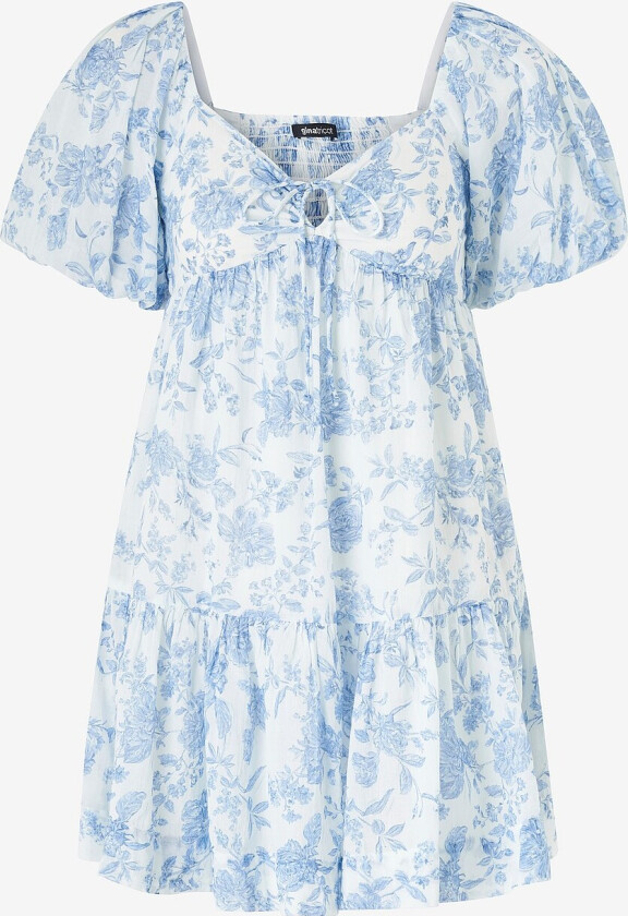 Kjole Puff Sleeve Dress - Blå