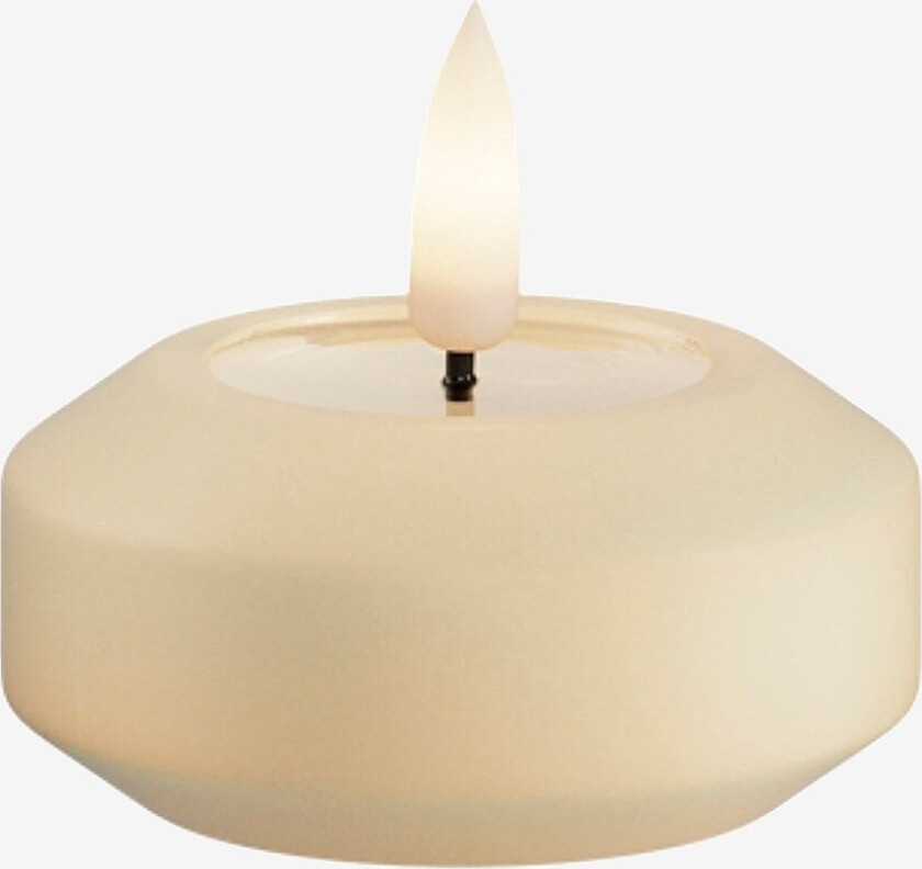 LED flytende telys 6,1 cm 2 stk - Hvit