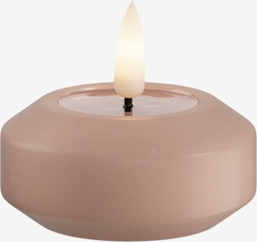 LED flytende telys 6,1 cm 2 stk - Rosa