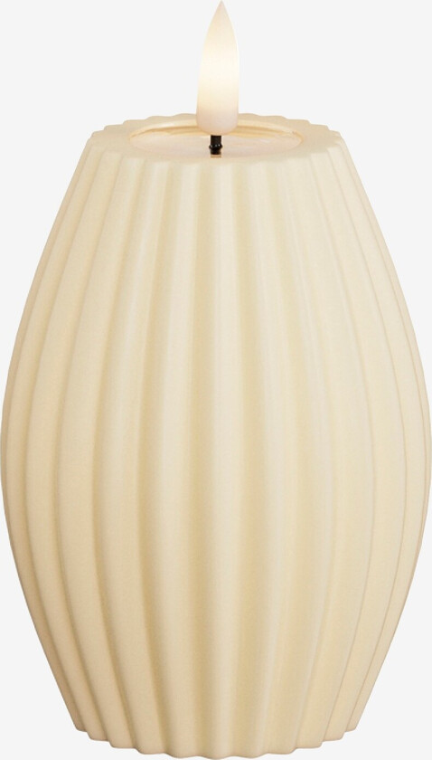 LED Candle Stripe 7,5x10 cm - Hvit