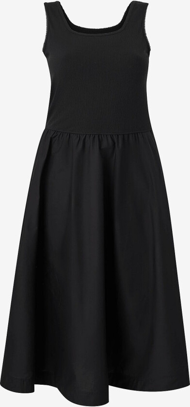 Kjole Crv 5x2 Rib Midi Mix F&f Drs - Svart