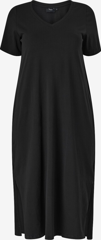 T-shirtkjole vDorit S/S Midi Dress - Svart