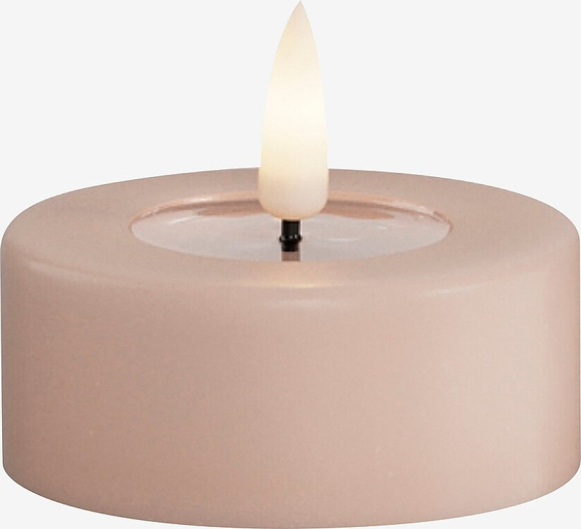 LED telys 6x4,5 cm 2 stk - Rosa