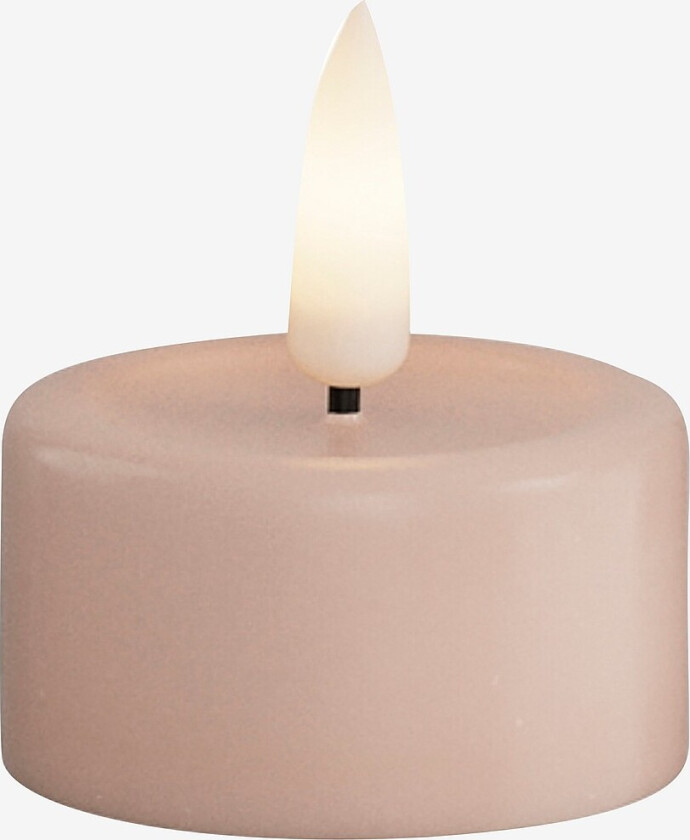 LED telys 4x4,5 cm 2 stk - Rosa