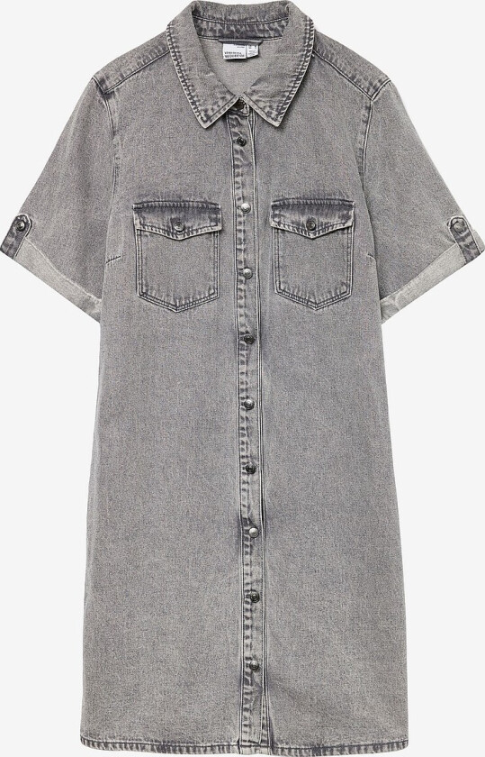 Kjole vmJennie SS Short Denim Dress - Grå