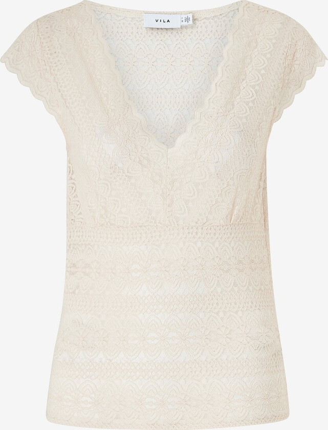 Topp viChikka V-neck Cap Sleeve Top - Grå