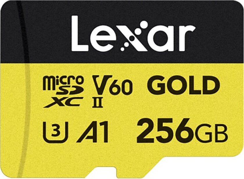 Lexar Gold Microsdxc 256 Gb Klasse 10 Uhs-Ii/U3 A1 V60-Kort (Lmsgold256g-Bnnng)