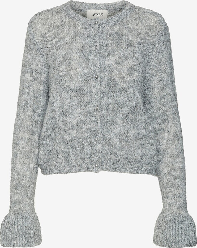 Kardigan vmLeah Lori LS O-neck Knit - Grå