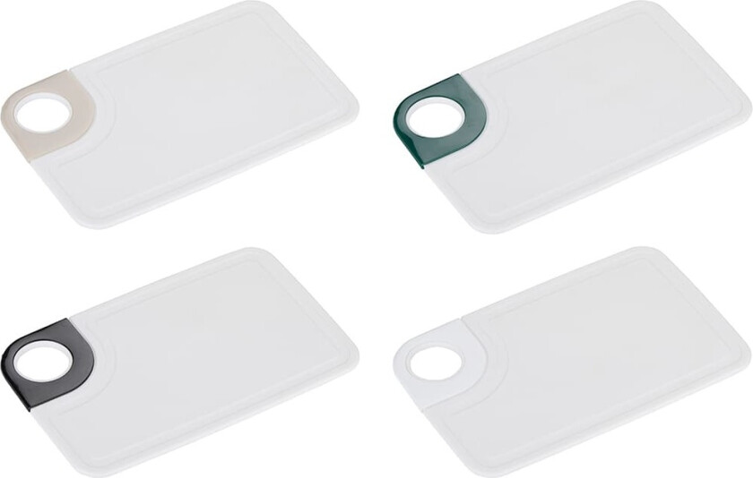 Skjærebrett i plast 23 cm - Hvit