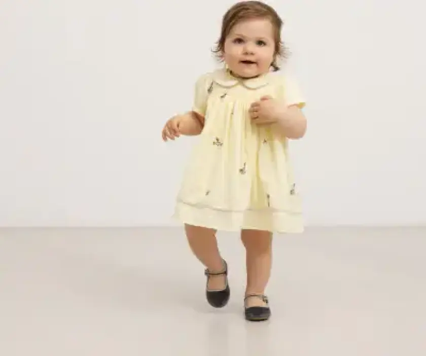 MarMar Kjole Light Cotton Dobby Lys Gul