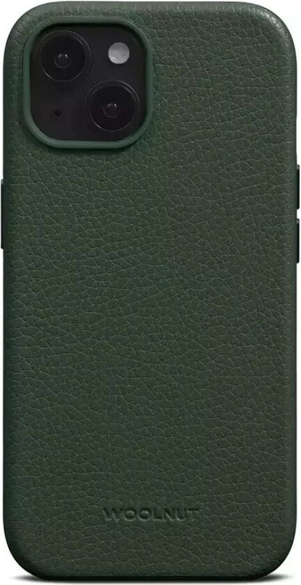 WOOLNUT iPhone 15 WOOLNUT Ekte Skinn Deksel - MagSafe Kompatibel - Grønn