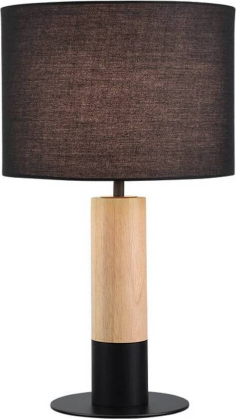 Bordlampe Carroll, tre lys/svart, høyde 43 cm, stoff