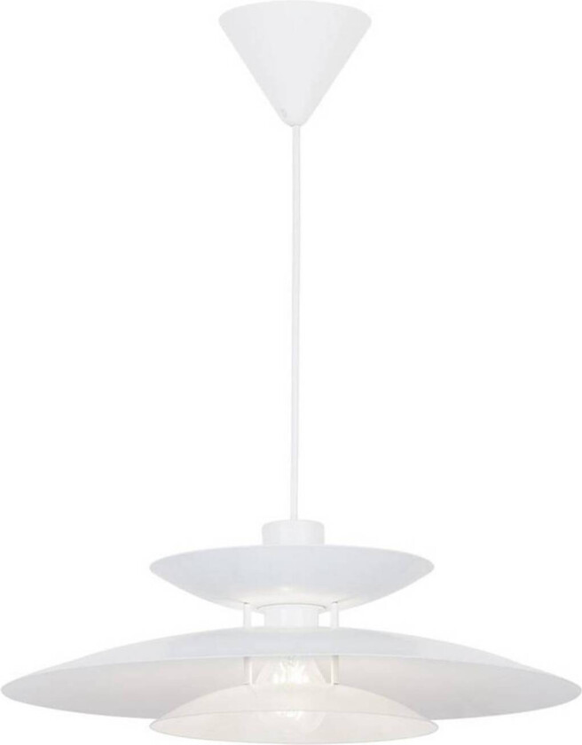 Hengelampe Nino, hvit, Ø 45 cm, metall