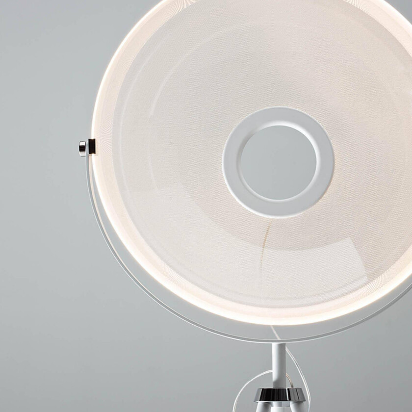 Bilde av LED-gulvlampe Demi Moon, hvit, høyde 196 cm