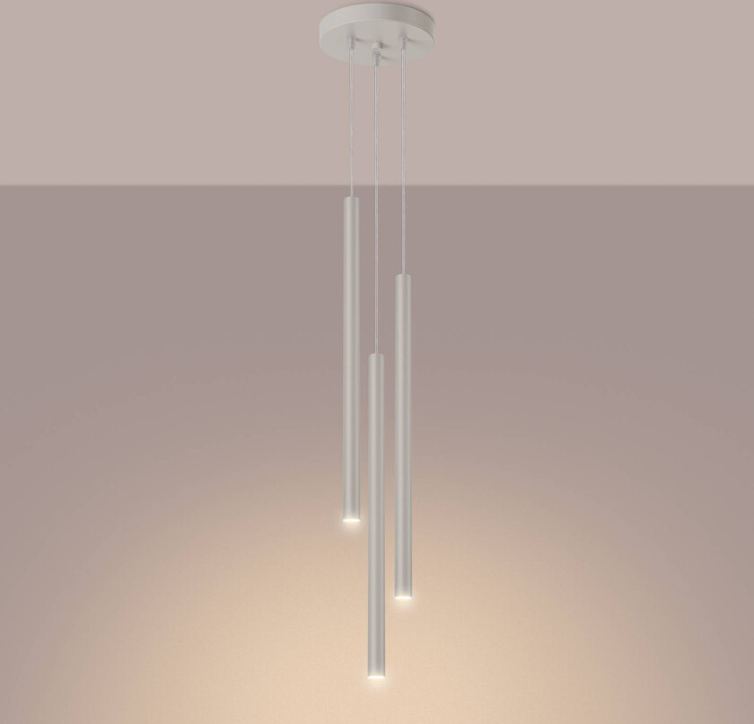 Pastelo hengelampe, beige, Ø 19 cm, stål