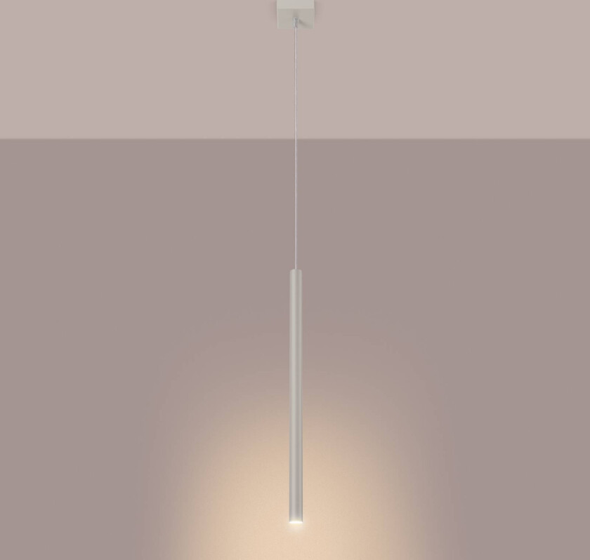 Pastelo hengelampe, beige, Ø 2 cm, stål, 3 lyskilder.