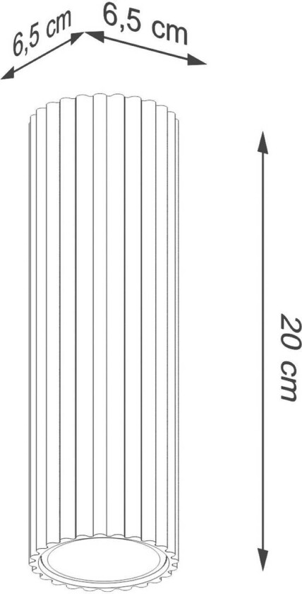 Taklampe i karbon, beige, høyde 20 cm, aluminium
