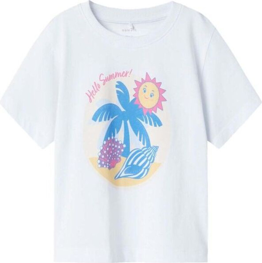 Name It Nmfjassa t-skjorte til småbarn, Lucent White