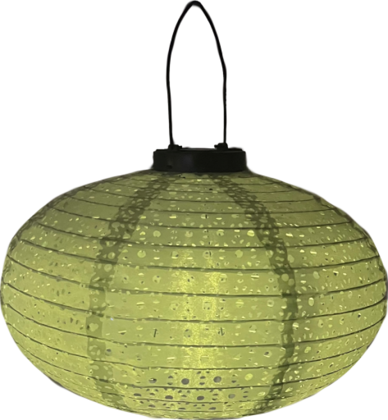 solcelle papirlykt, grønn