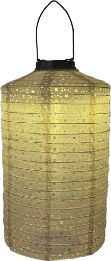 solcelle papirlykt, beige