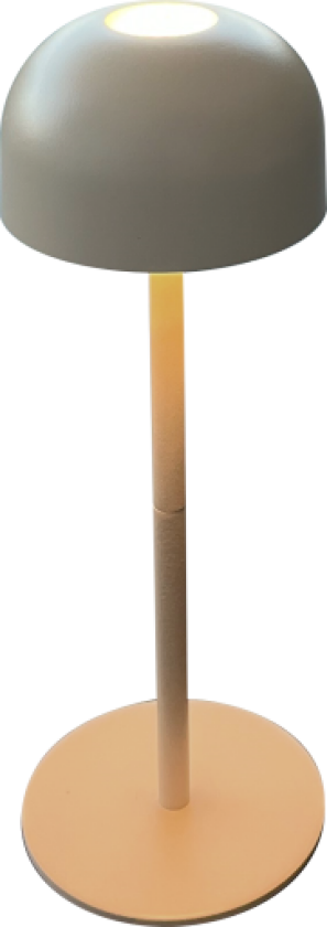 Shine oppladdningsbar bordlampe, grå