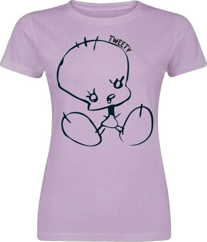 T-skjorte - Tweety - Doodle - S til XL - Damer - lilla