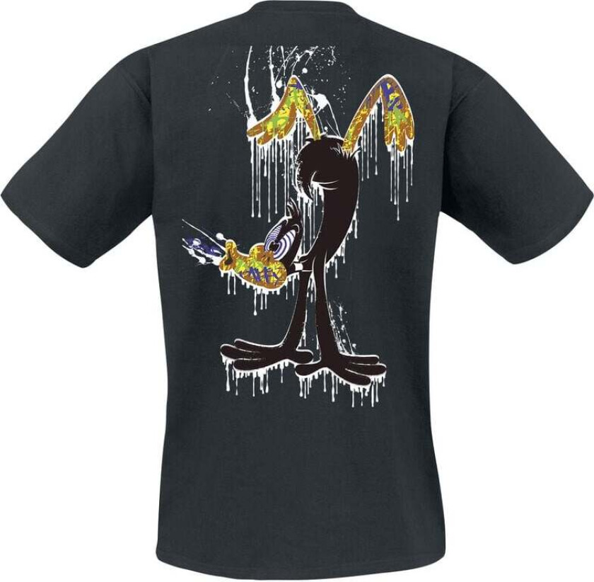 T-skjorte - Daffy Duck - Paint Handstand - M til 3XL - Herrer - svart