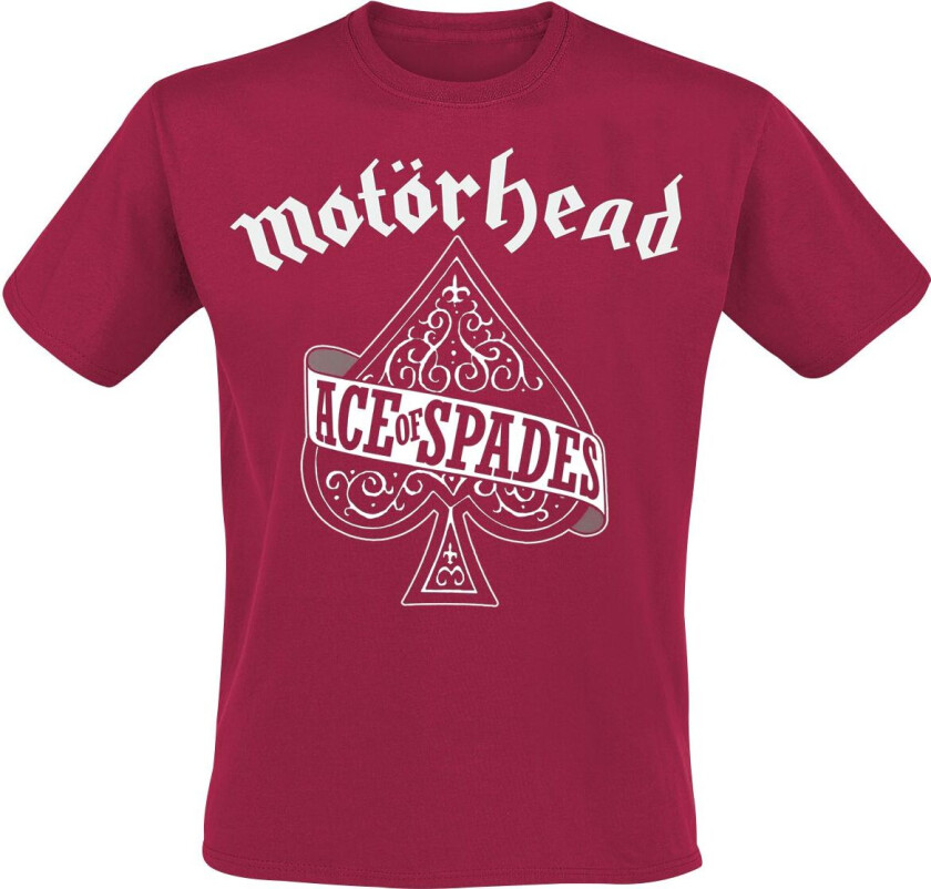T-skjorte - Ace Of Spades - S til XXL - Herrer - rød