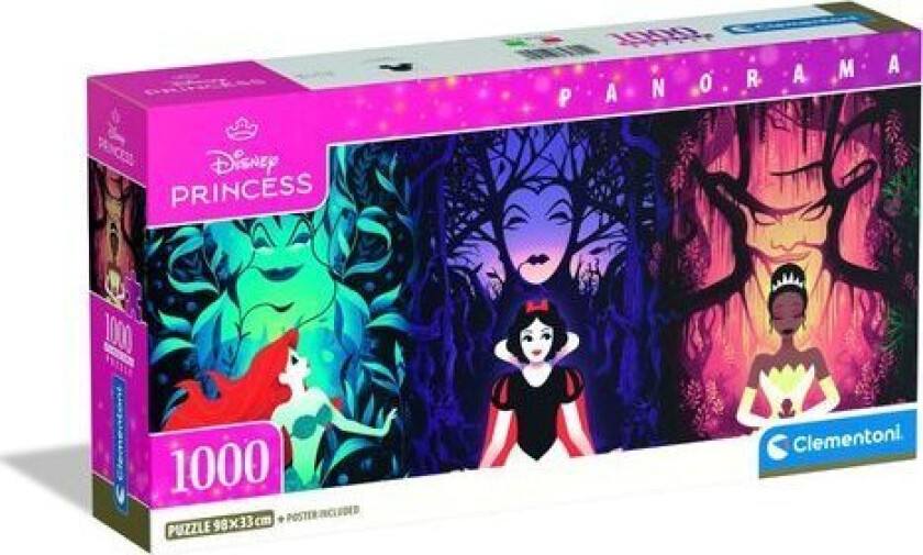 Puzzle Panorama Disney Princess 1000 Brikker (39894)