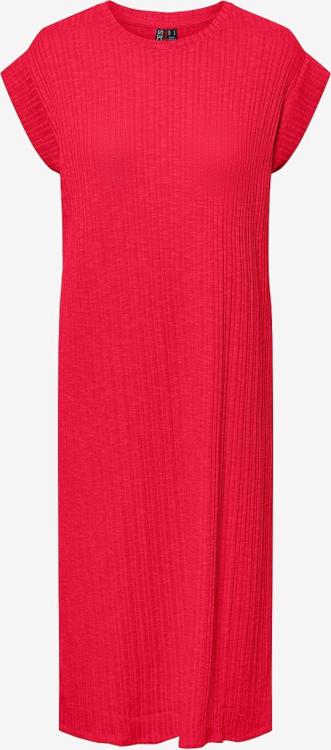 Kjole pcLena SS Midi Dress - Rød